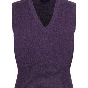 Walker Slater Fiona Slipover 100% Lambswool Sweater Vest Purple Size M